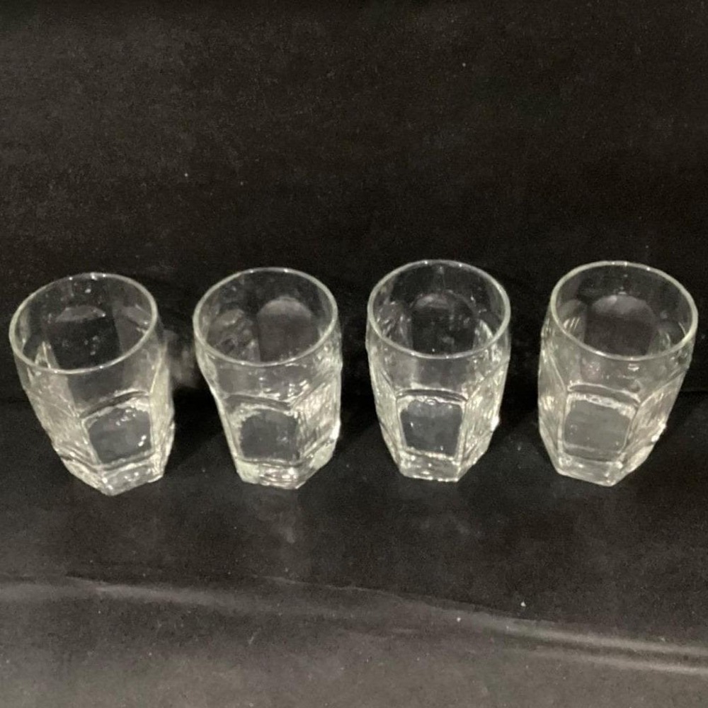Libbey Chivalry Juice Glasses #2488, Set of 4, Textured Clear Tumbler, Drinkware - Picture 5 of 11